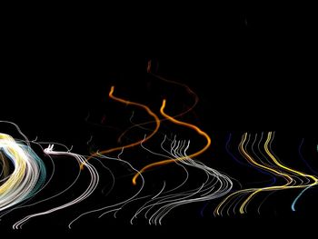 Light trails at night