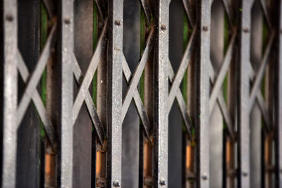 Full frame shot of metal fence