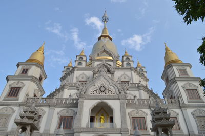 Low angle view of historical building against sky