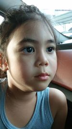 Close-up portrait of cute girl