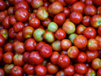 Full frame shot of tomatoes at market stall