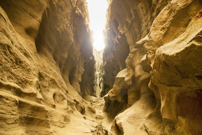 Low angle view of rock formation