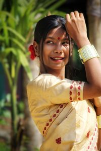 Portrait of a smiling young woman