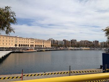 River with city in background