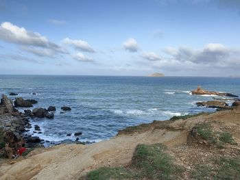 Scenic view of sea against sky