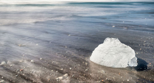 Scenic view of sea during winter