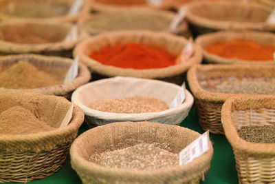 Close-up of food for sale at market stall