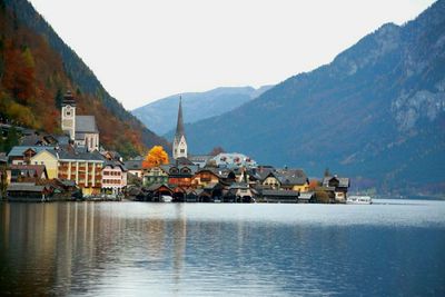 Houses in a lake