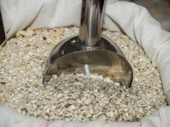 High angle view of food in container