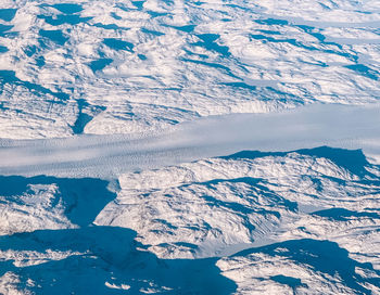 Aerial view of snowcapped mountains