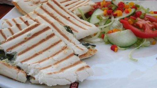 Close-up of meal served in plate