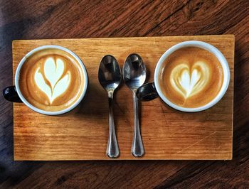 Cup of coffe latte art