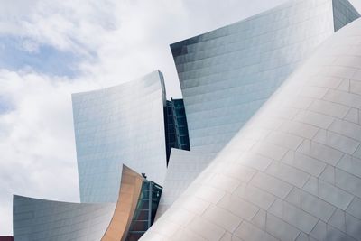 Low angle view of modern building against sky