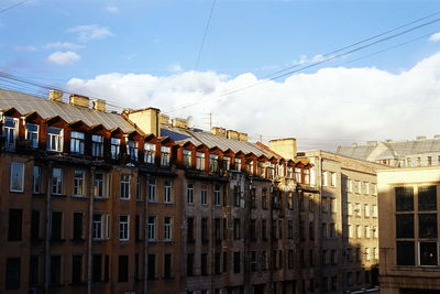 Low angle view of buildings against sky