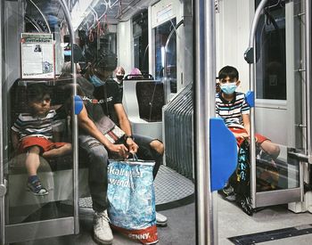 People sitting in train