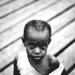 Portrait of boy looking away