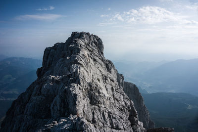 Rock formation against sky