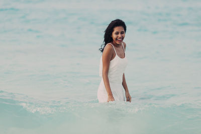 Happy young woman in vacations