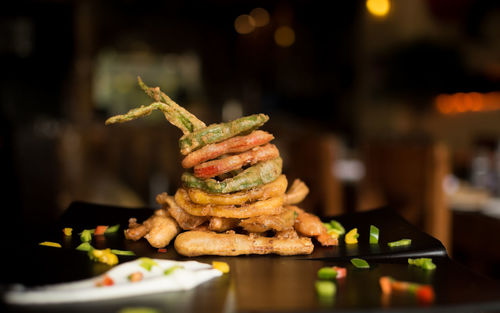 Close-up of food in plate