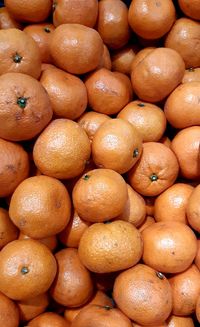 Full frame shot of oranges at market stall