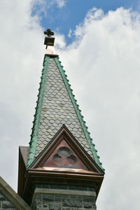 Low angle view of temple against sky