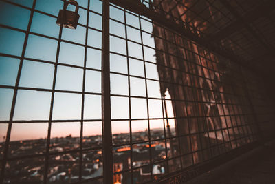 Close-up of window against sky