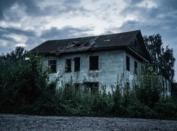 Exterior of old building against sky