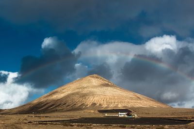 View of clouds over mountain