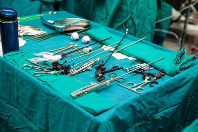 Sterile surgical tools for laparoscopic surgery. tools for surgery