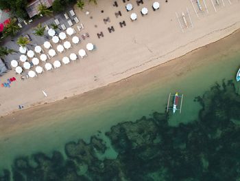 High angle view of beach