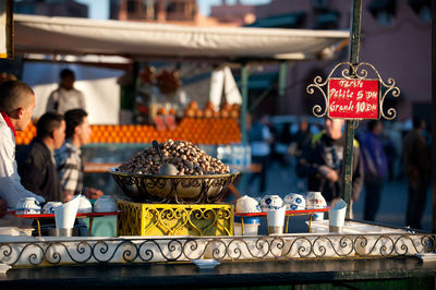 Full frame shot of people at market stall