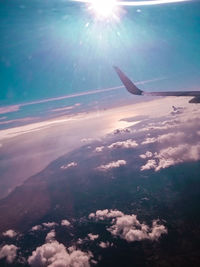 Airplane flying in sky