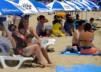 Group of people at beach