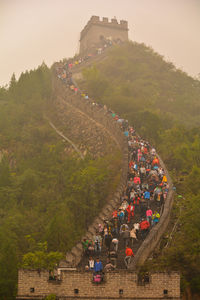 People on the great wall of china
