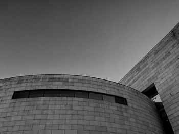 Low angle view of building against clear sky