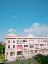 View of building against cloudy sky