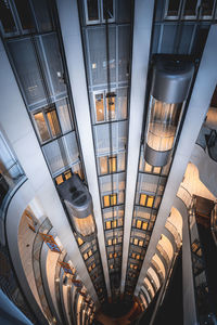 Low angle view of spiral staircase