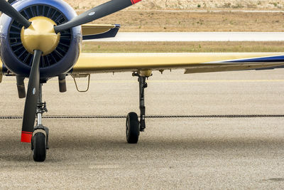 Airplane on airport runway