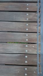 Close-up of wooden pier