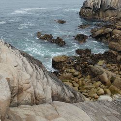 High angle view of beach