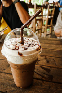 Close-up of coffee on table