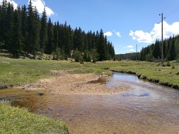 Scenic view of land against sky