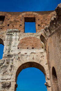 Interior of the famous colosseum in rome