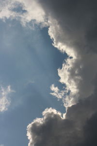 Low angle view of cloudy sky