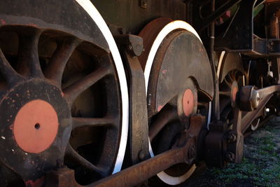 Close-up of rusty machine part