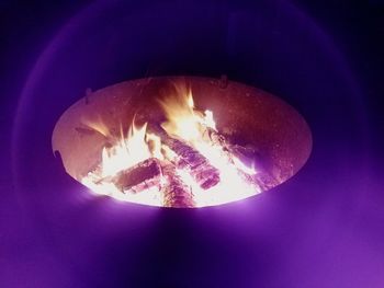 Close-up of illuminated candle