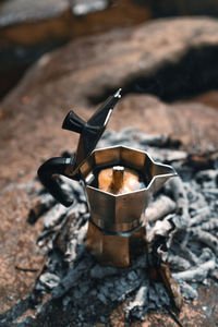 High angle view of coffee