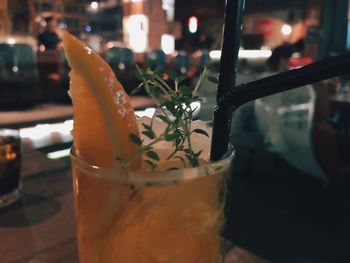 Close-up of drink on table