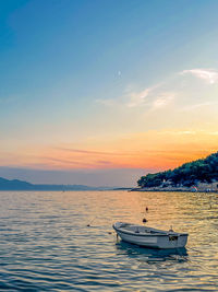 Scenic view of sea sky during sunset