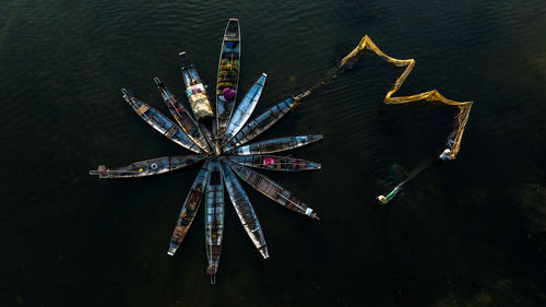 High angle view of water